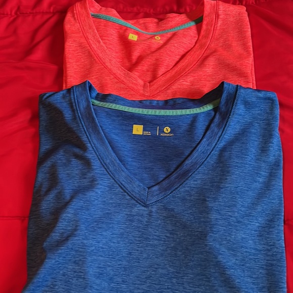 Xersion nylon pullovers size large Orange and Blue - Picture 2 of 2